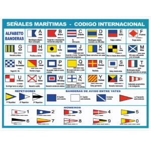 Adhesivo código internacional señales marítimas