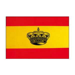 Adhesivo bandera España corona