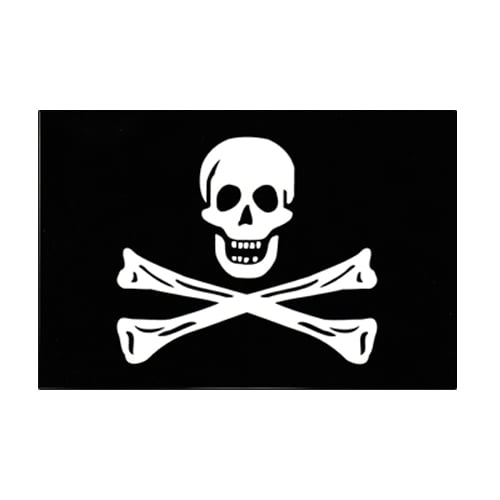 Adhesivo bandera pirata huesos