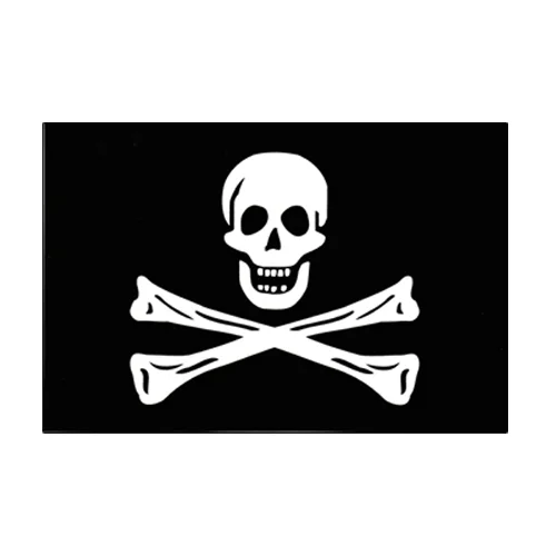 Adhesivo bandera pirata huesos