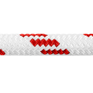 Cuerda 18 mm poliester alta tenacidad-blanco-rojo-9-m