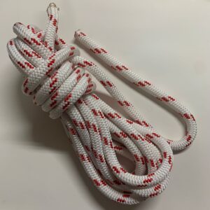 Cuerda 18 mm poliester alta tenacidad-blanco-rojo-9-m