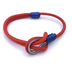 Pulsera de cuerda roja y azul